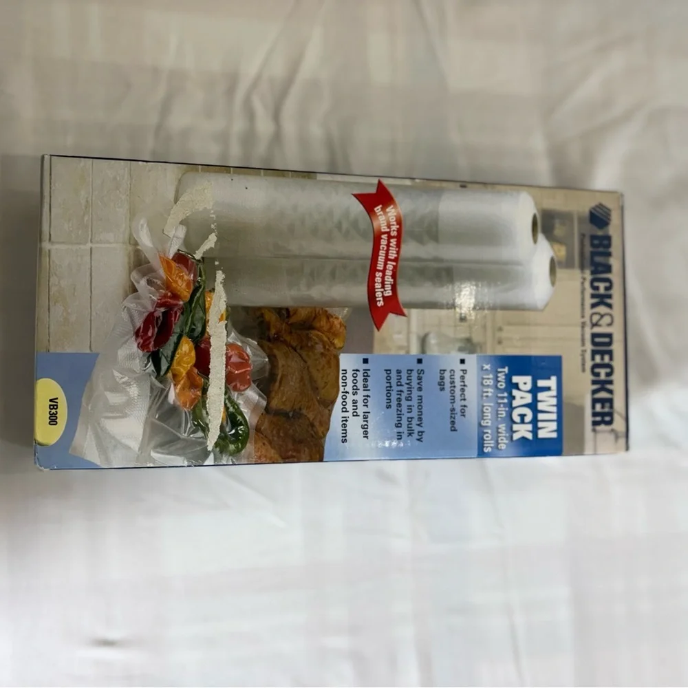 Black & Decker VB300 Vacuum Sealer Bags Twin Pack 11” x 18ft Rolls